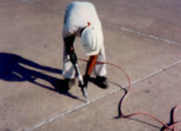 caulking being applied to a joint